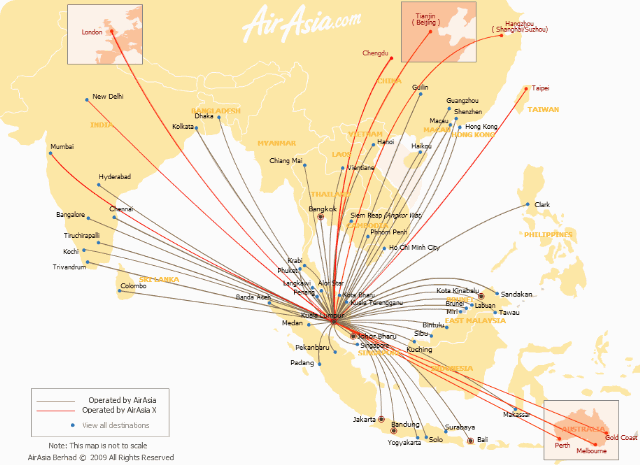 Mạng Đường Bay Air Asia